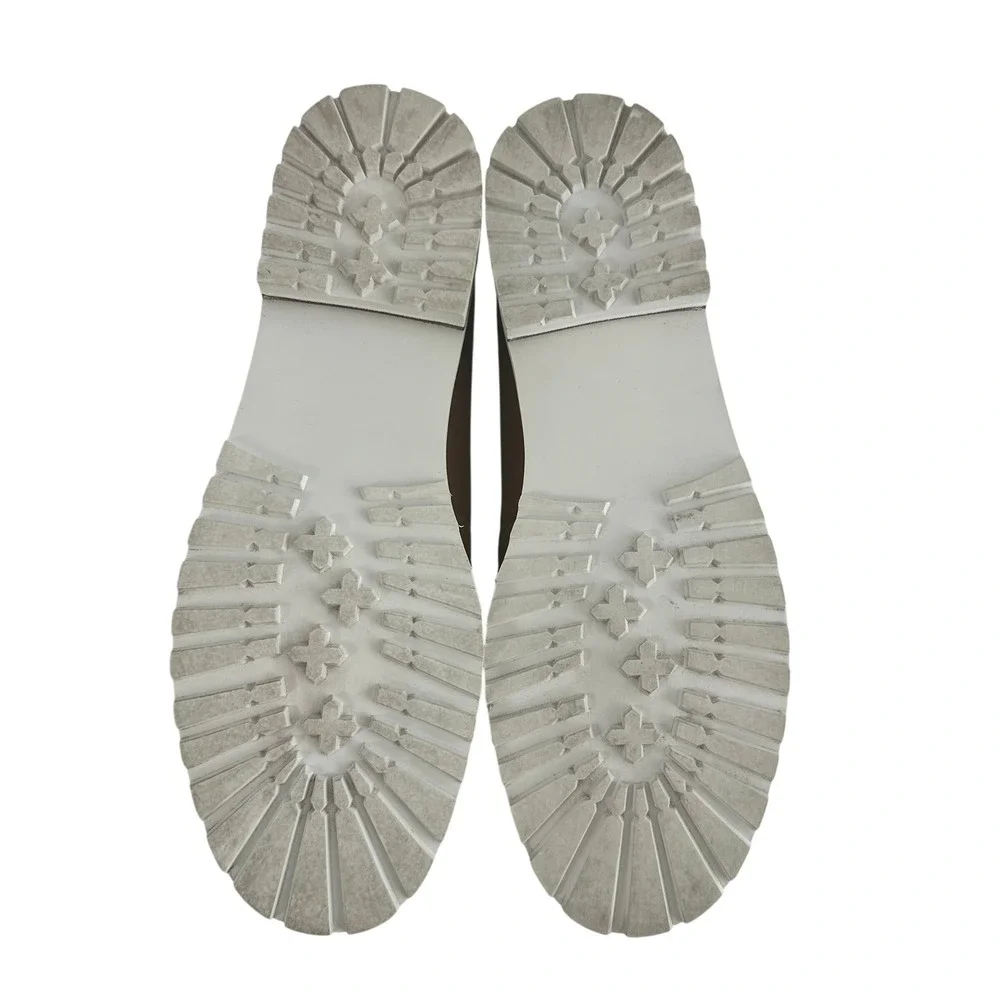 Talbots Tan Leather Bit Tassel‎ Lug Sole Loafers Women's Size 7M